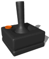 a gif of an atari 2600 controller