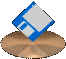 a gif of a floppy disk spinning